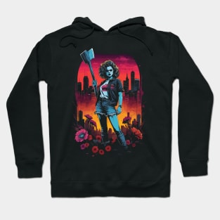 Final Girl Vintage Flower Horror Hoodie